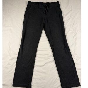 LL Bean Mens Medium Tall Charcoal Gray Knit Lounge Pants Straight Leg Drawstring